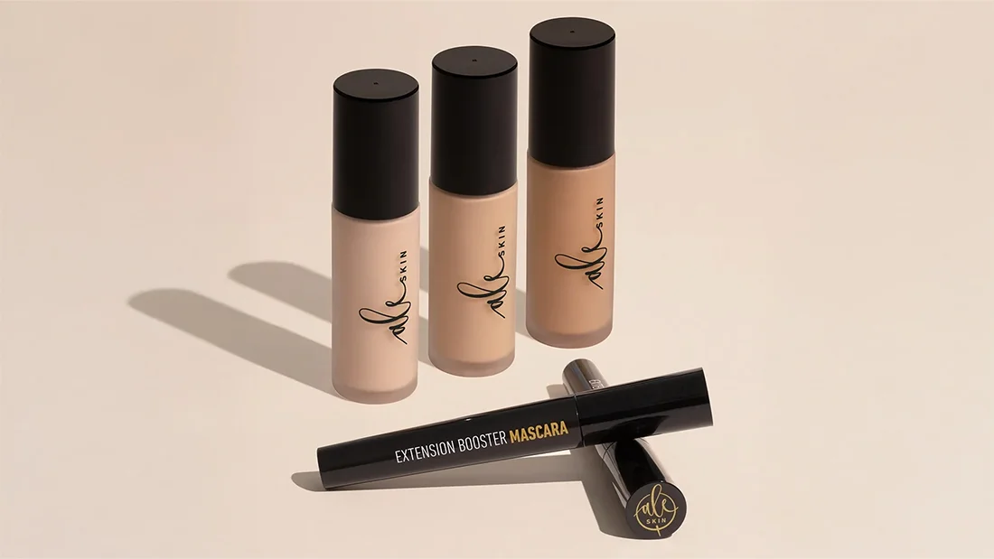 Packaging di prodotti cosmetici realizzati per Ale Skin da Hud Agency