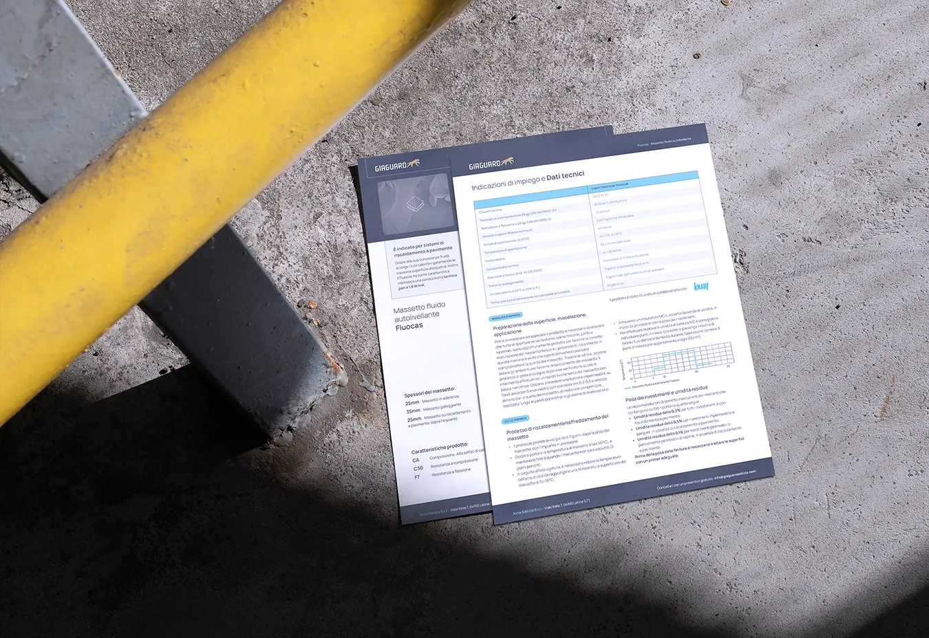 Esempio di strategia digitale per Giaguaro Edilizia: branding e performance marketing: foto di prodotto, restyling carta intestata aziendale