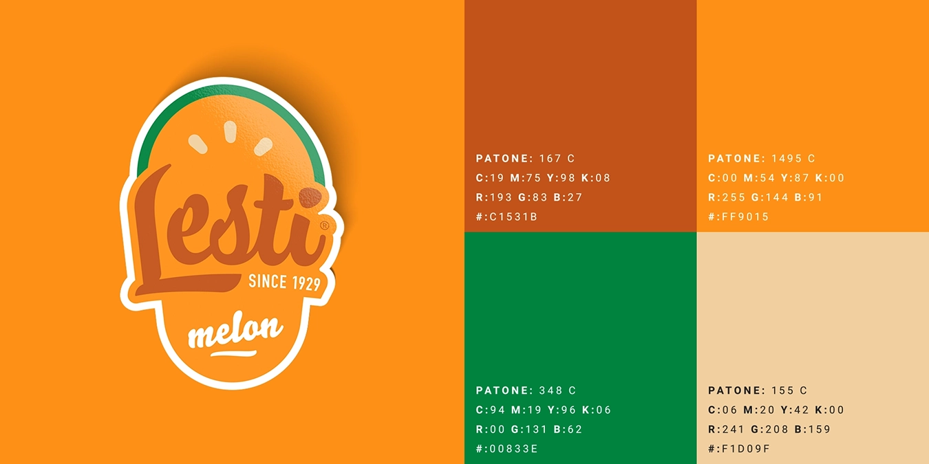 Logo di Lesti con palette colore Gialla